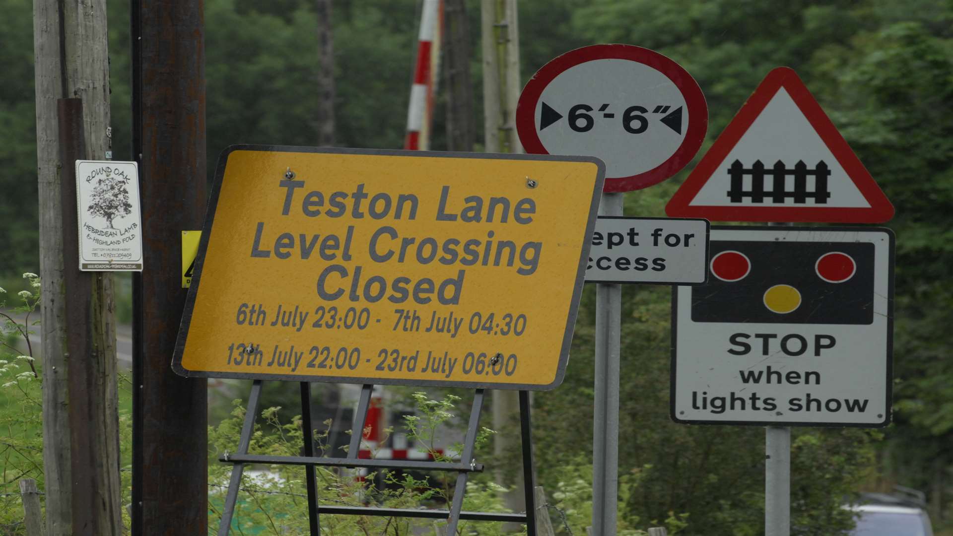 Teston Lane is currently closed due to a fault with the level crossing. Stock picture.