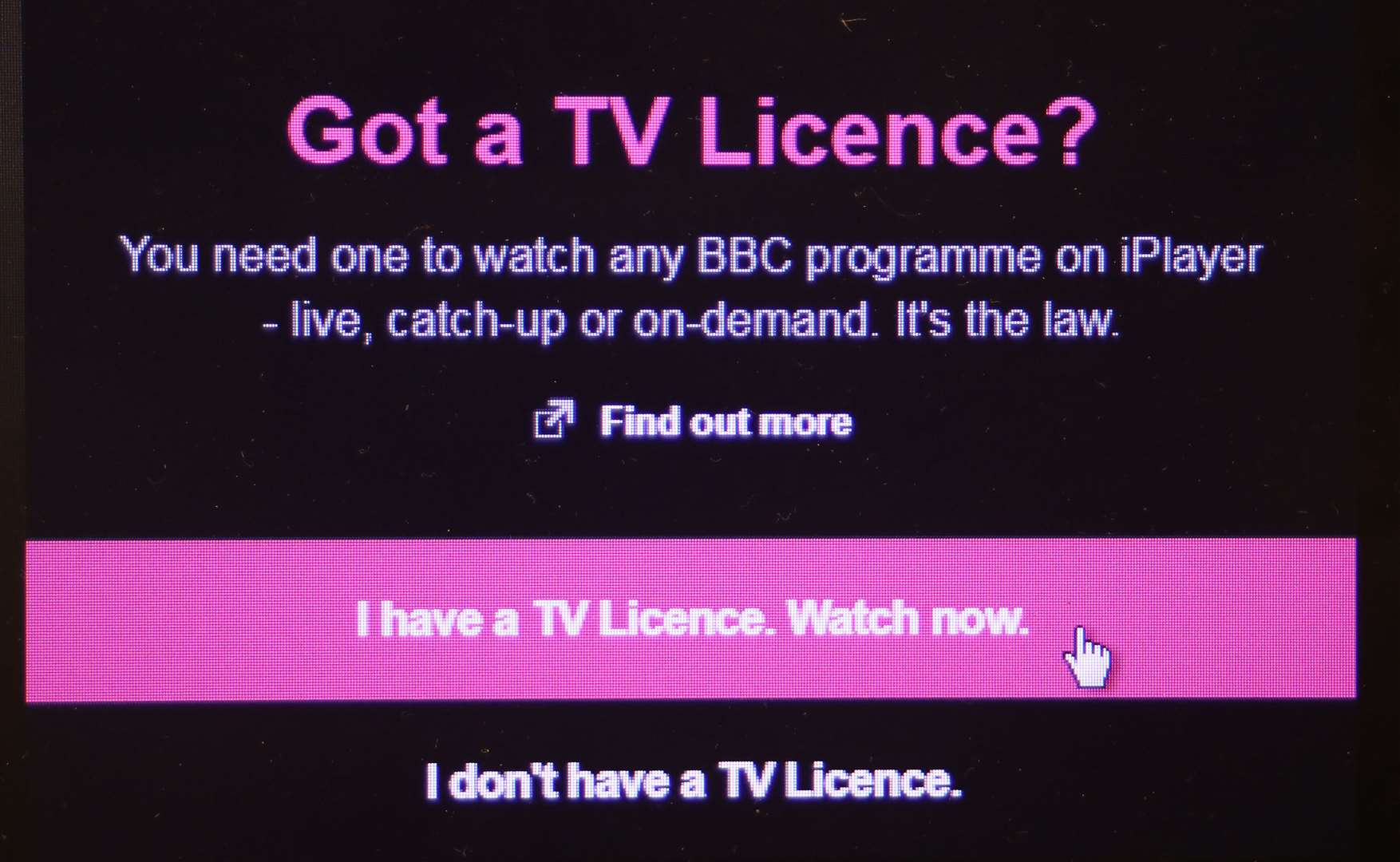 The TV licence will be frozen for two years (Philip Toscano/PA)