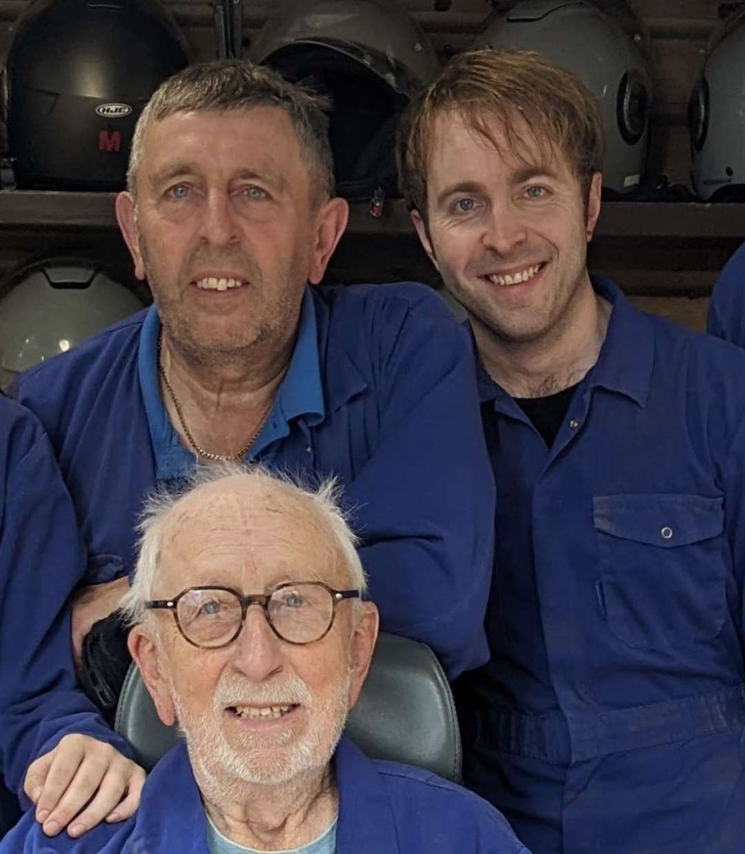Three generations of the Vane business in the late 2000s. Pictured are past boss Maurice, his son Jeff – the present owner – and Jeff's son Tom, an employee. Picture: Alice Vane