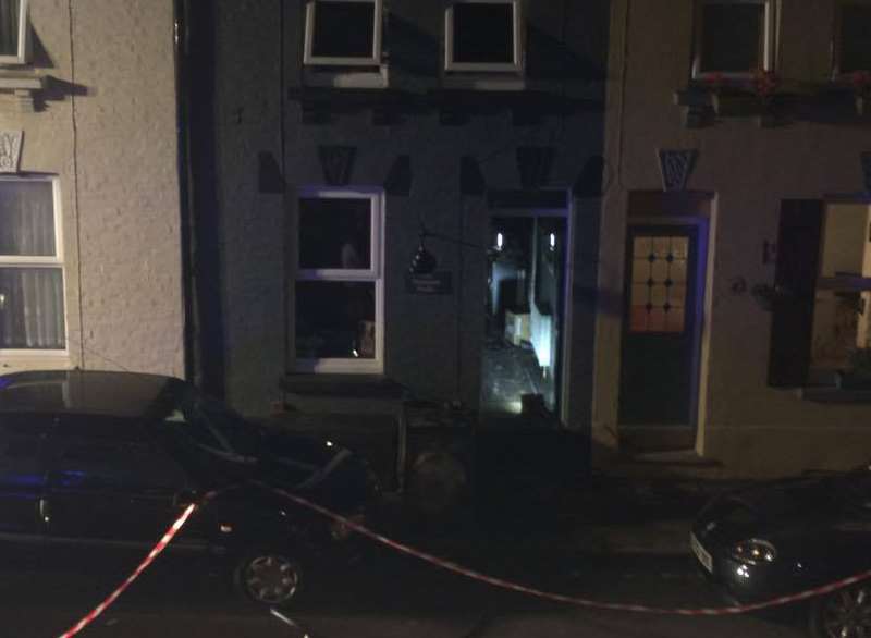 The tumble dryer blaze destroyed an extension to the property.
