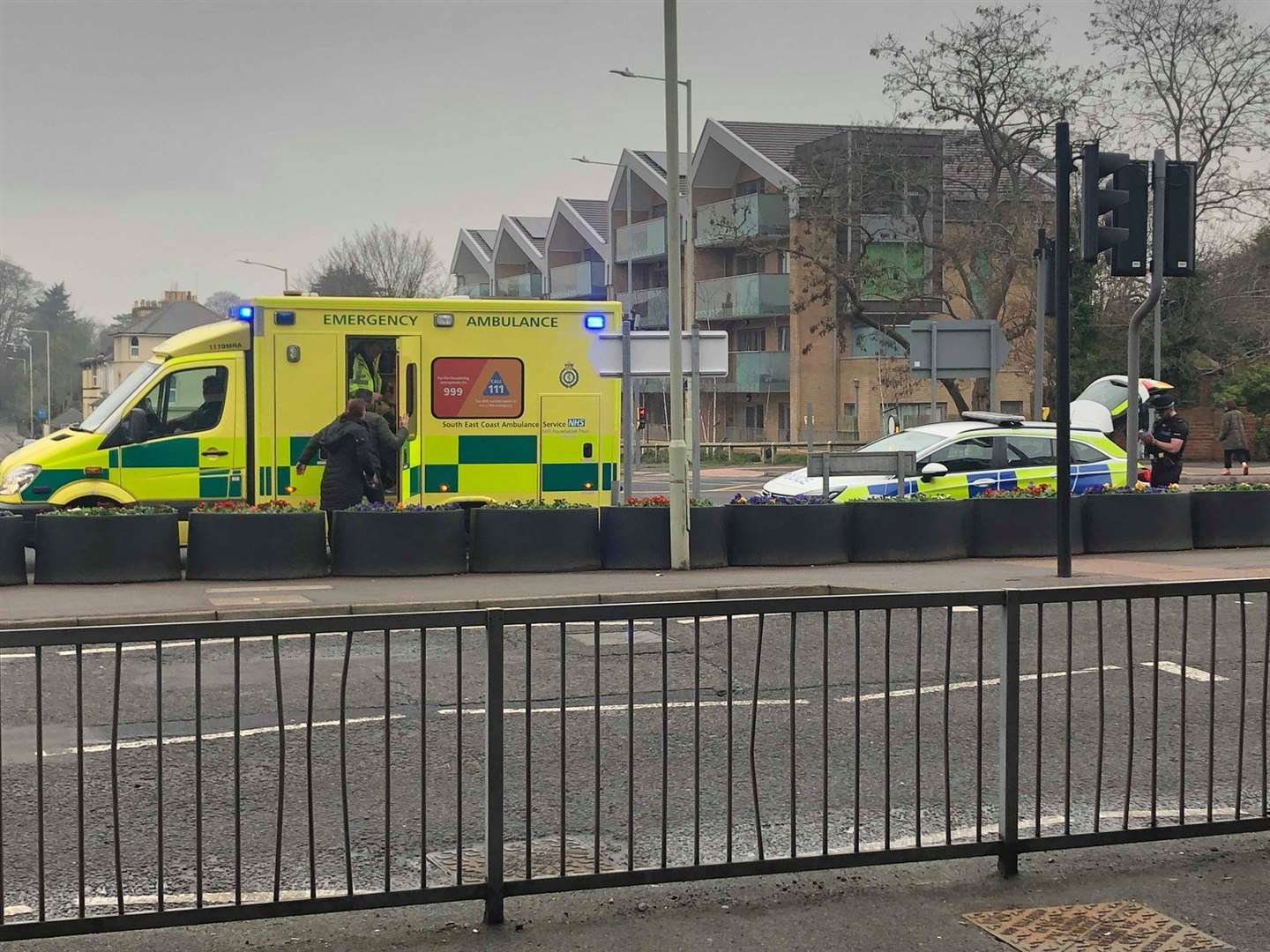 Emergency vehicles attended the incident in Somerset Road (7517028)