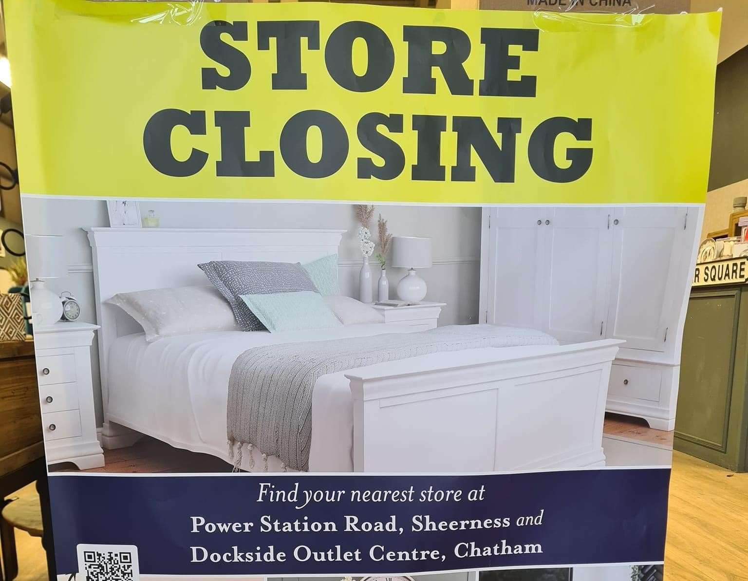 A sign has been spotted inside the store, warning customers of the closure