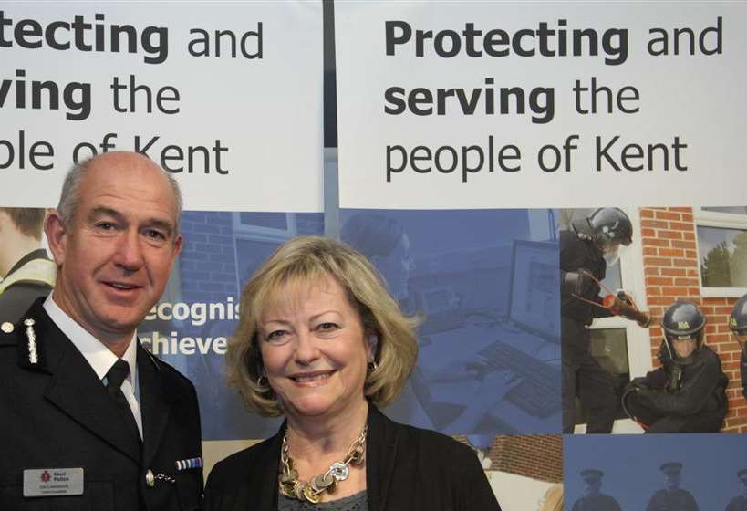 Kent Police chief constable Ian Learmonth and police commissioner Ann Barnes