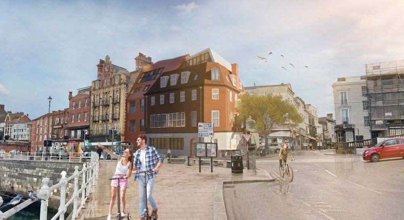 CGIs reveal the proposals for the Royal pub, opposite Ramsgate Harbour