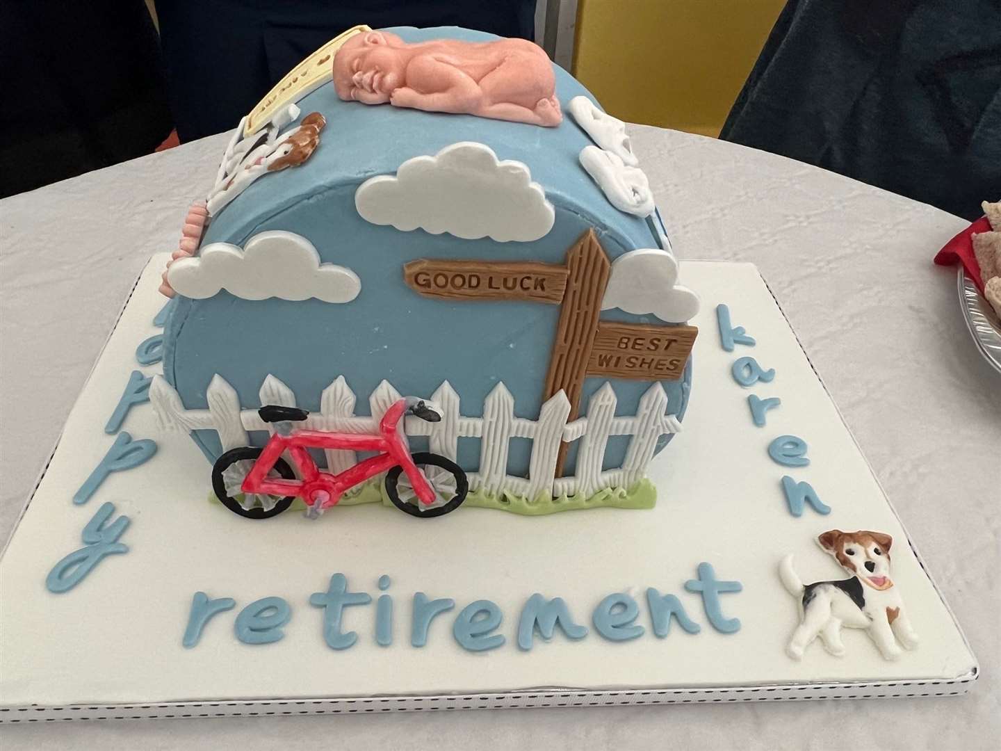 Karen Youens' retirement cake