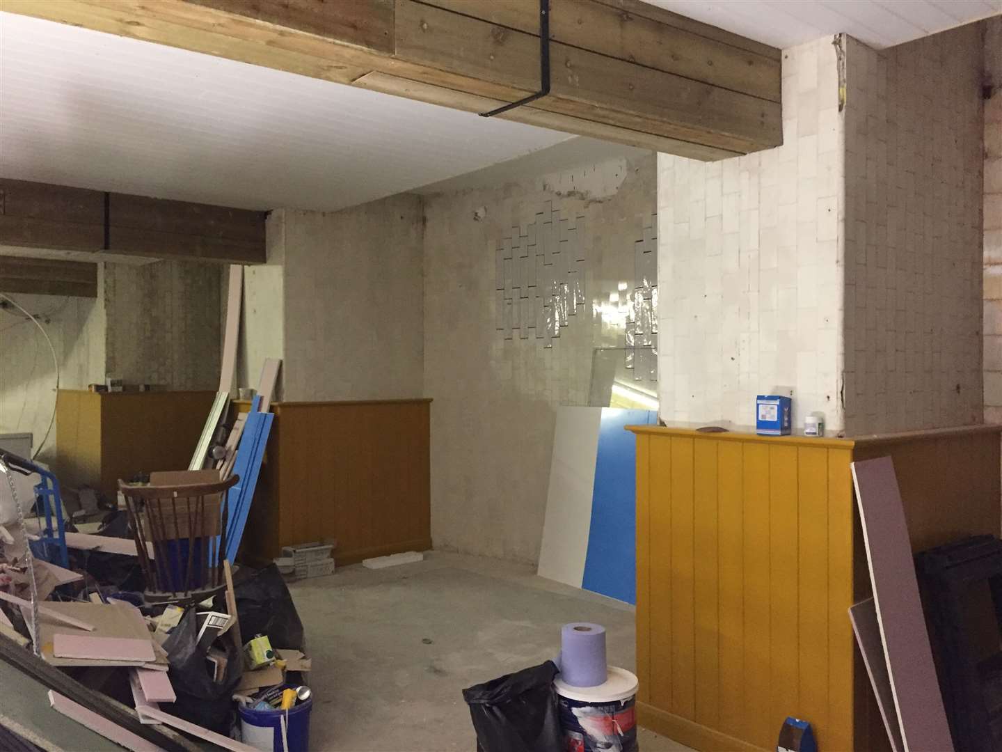 The basement is currently being transformed for the new food hall