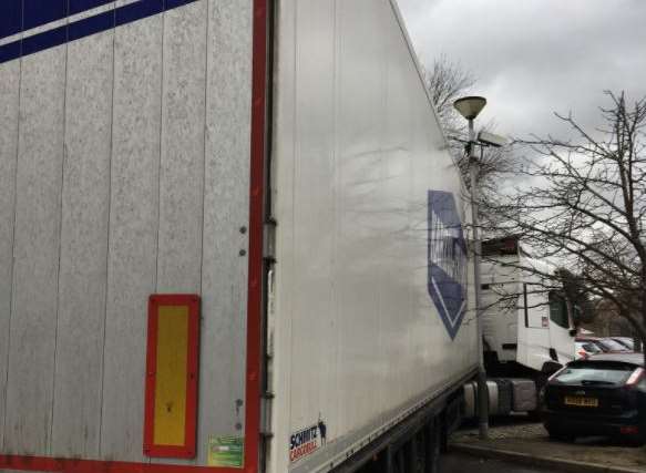 Visitor Kevin Reynolds said the deserted lorry wreaked "havoc" with gym goers on Tuesday.