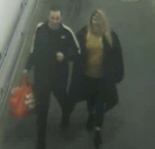 CCTV showed the pair walking with their arms around each other after the incident