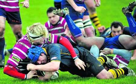 Action from Canterbury Rugby Club's defeat to Shelford. January 29 2011