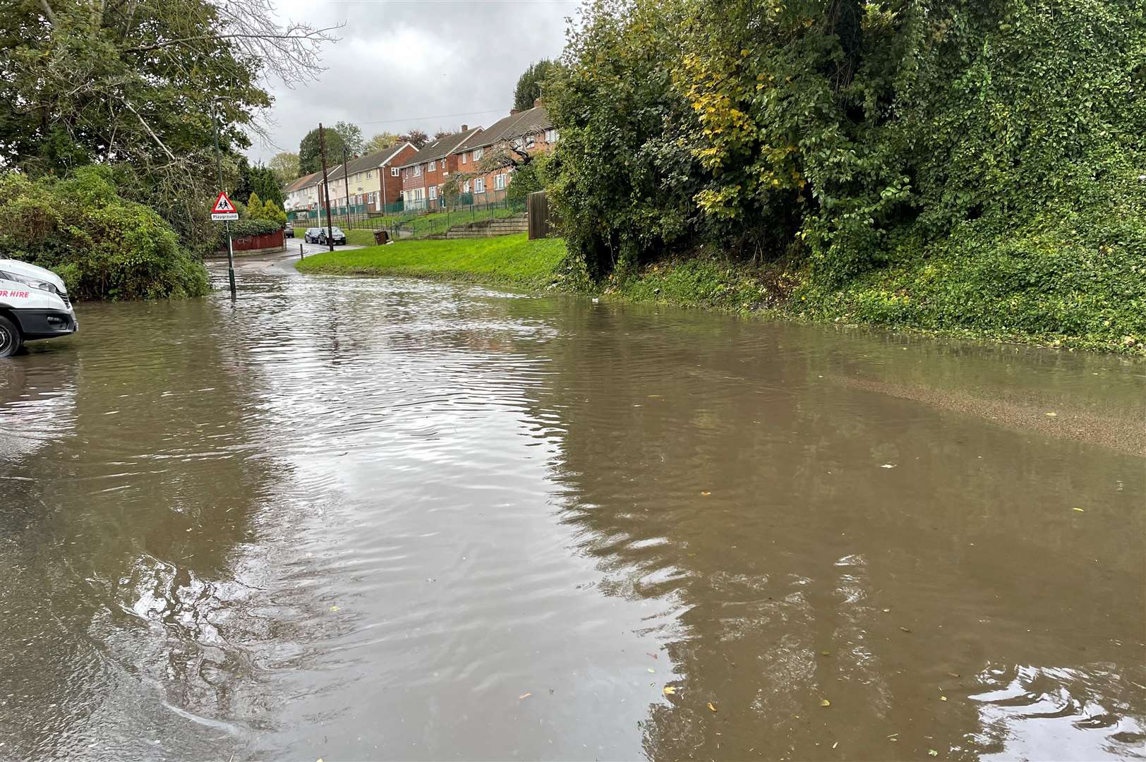 Pilgrims Way in Strood is also flooded