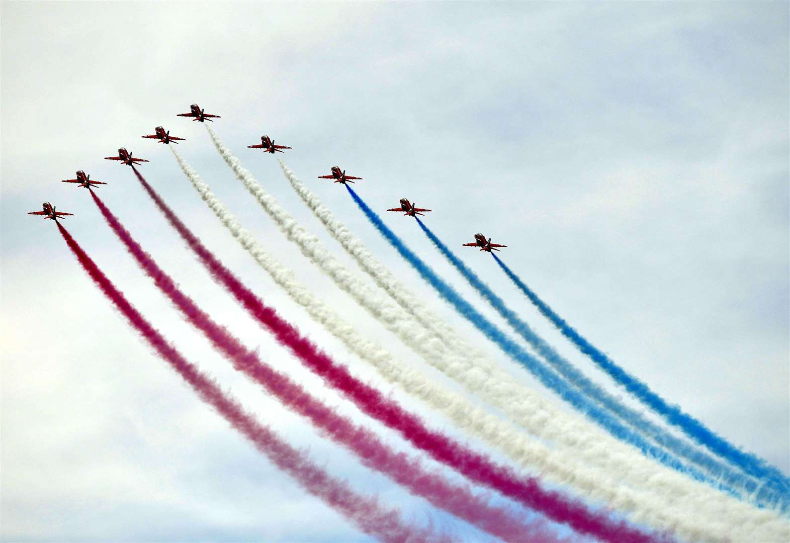 Red Arrows at the Folkestone Airshow in 2014