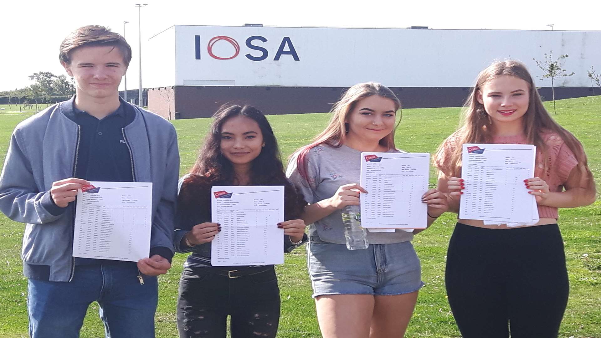 Peter Park, Zhanelle Morgan, Chloe Haggis and Patrycja Kowalska with their results.