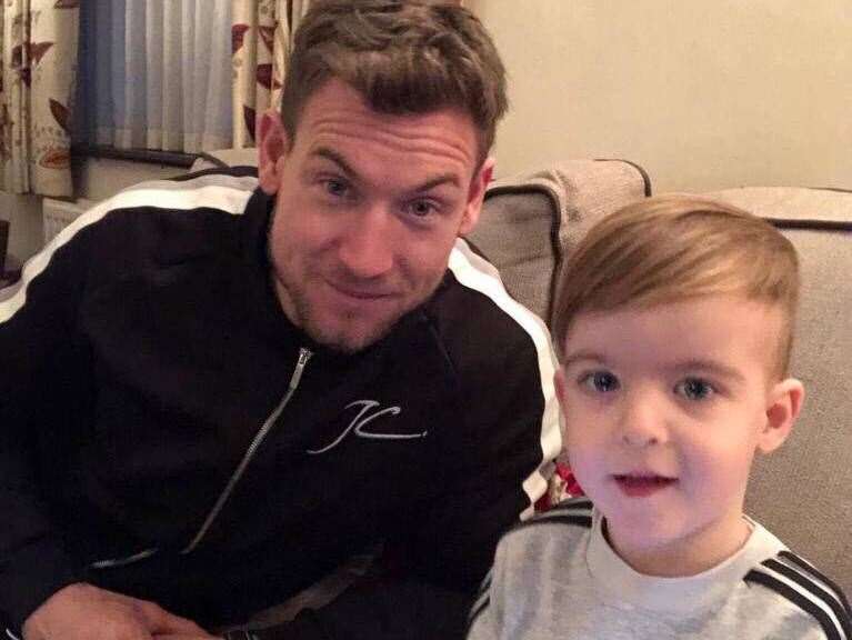 Ash Holmwood with his nephew Oscar