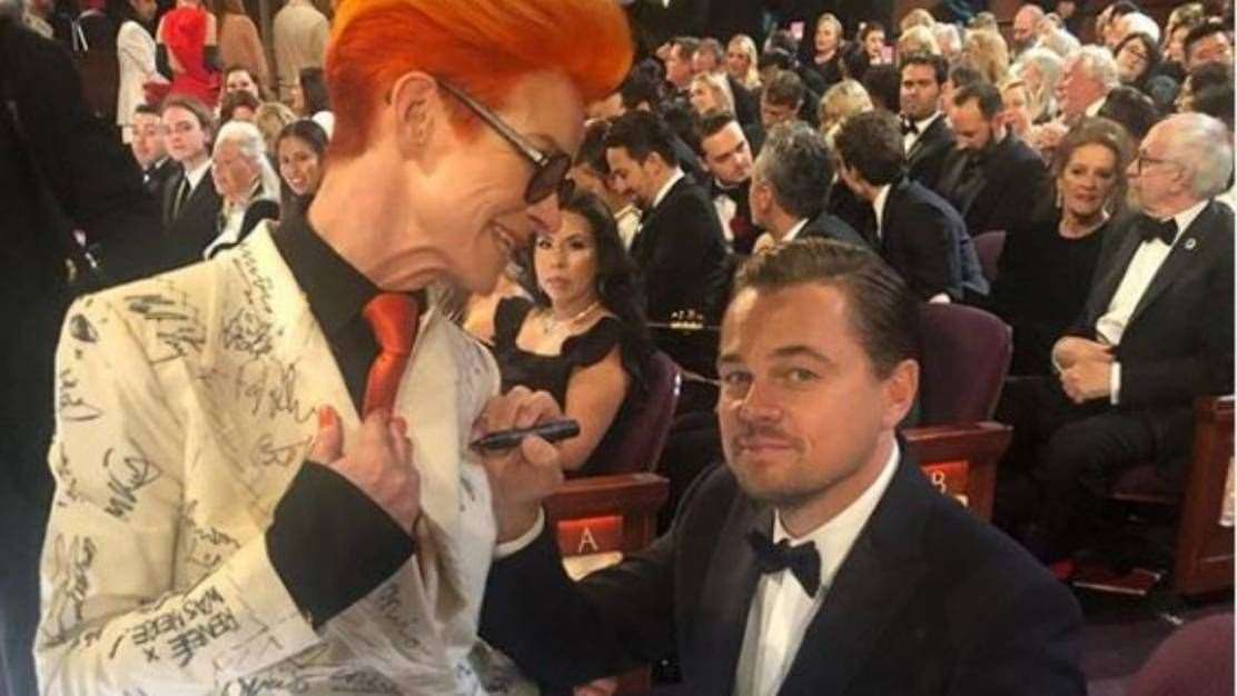 Leonardo Di Caprio added his signature at the Oscars
