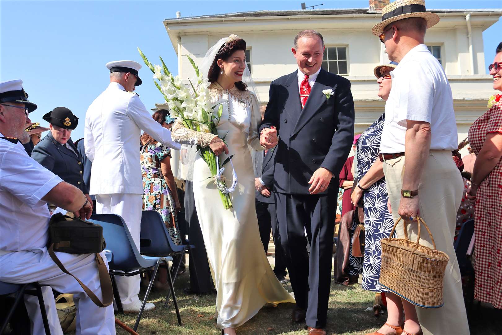 Mark and Stéphanie Cass getting married at Chatham Dockyard. Picture: Rachel Evans