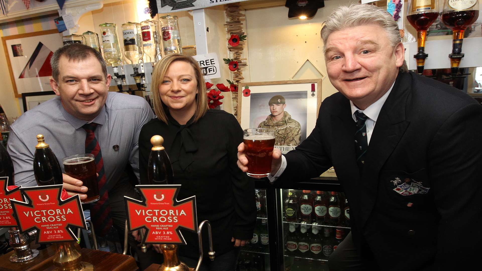 Duane and Caroline Ashworth with former England international Mick Skinner