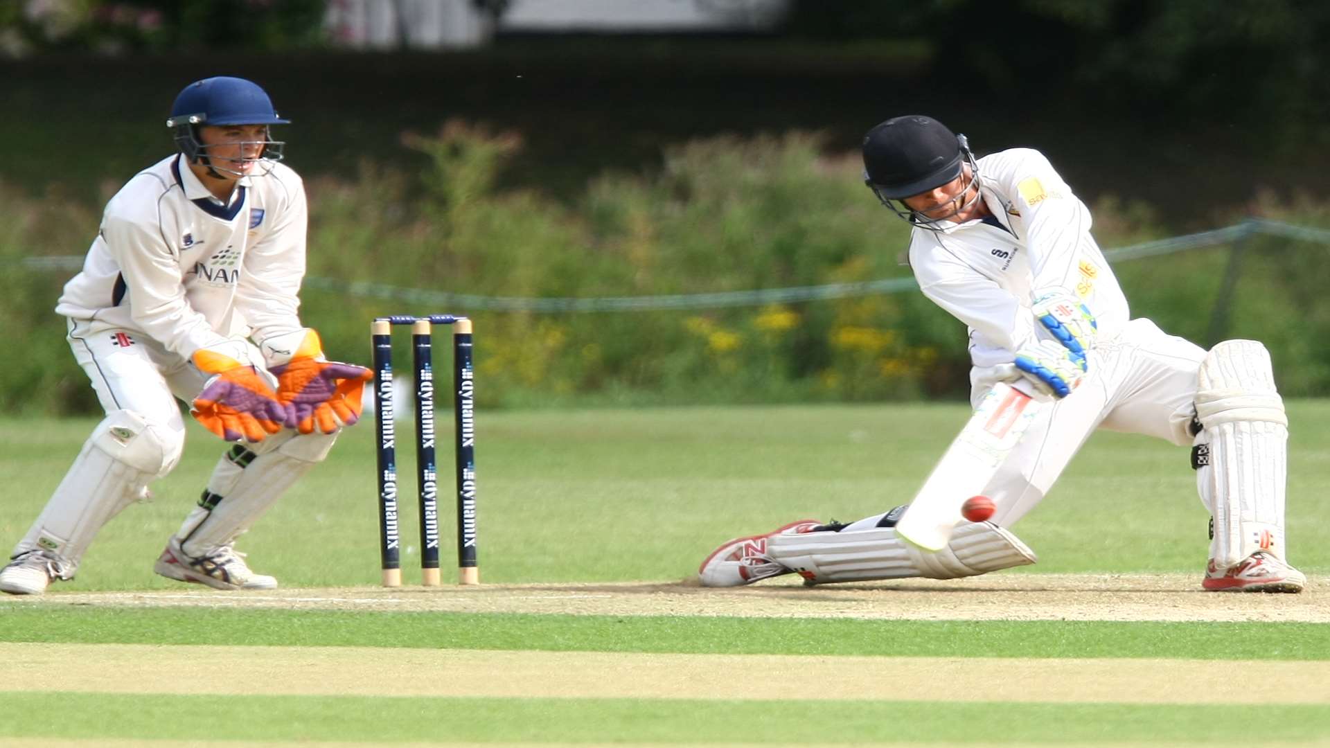 Robert Sehmi hits out for Tunbridge Wells at Sandwich Town on Saturday Picture: Matt Bristow