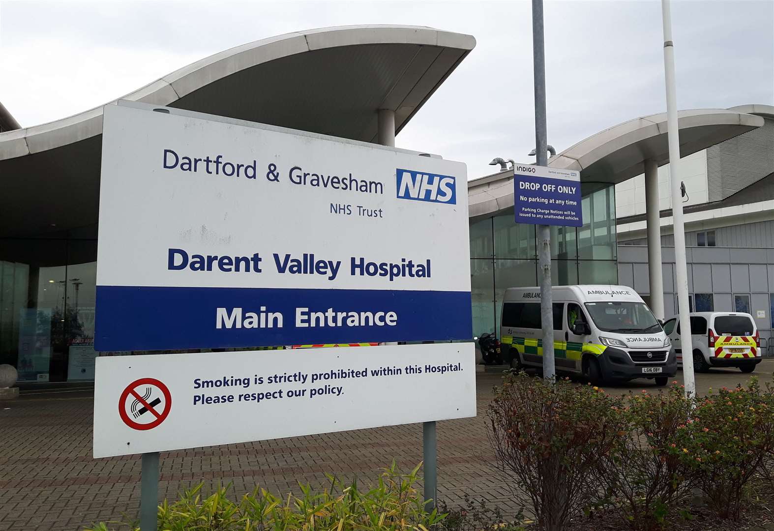 The baby boy was found outside Darent Valley Hospital, in Dartford