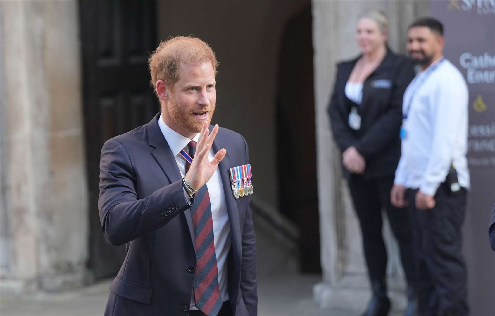 The Duke of Sussex at St Paul’s Cathedral on May 8 for a thanksgiving service to mark 10 years of the Invictus Games (Yui Mok/PA)