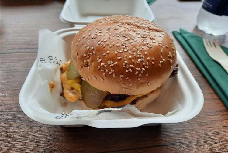 One of the top-rated burgers at Please Sir! in Broadstairs, which scored 22 out of 25