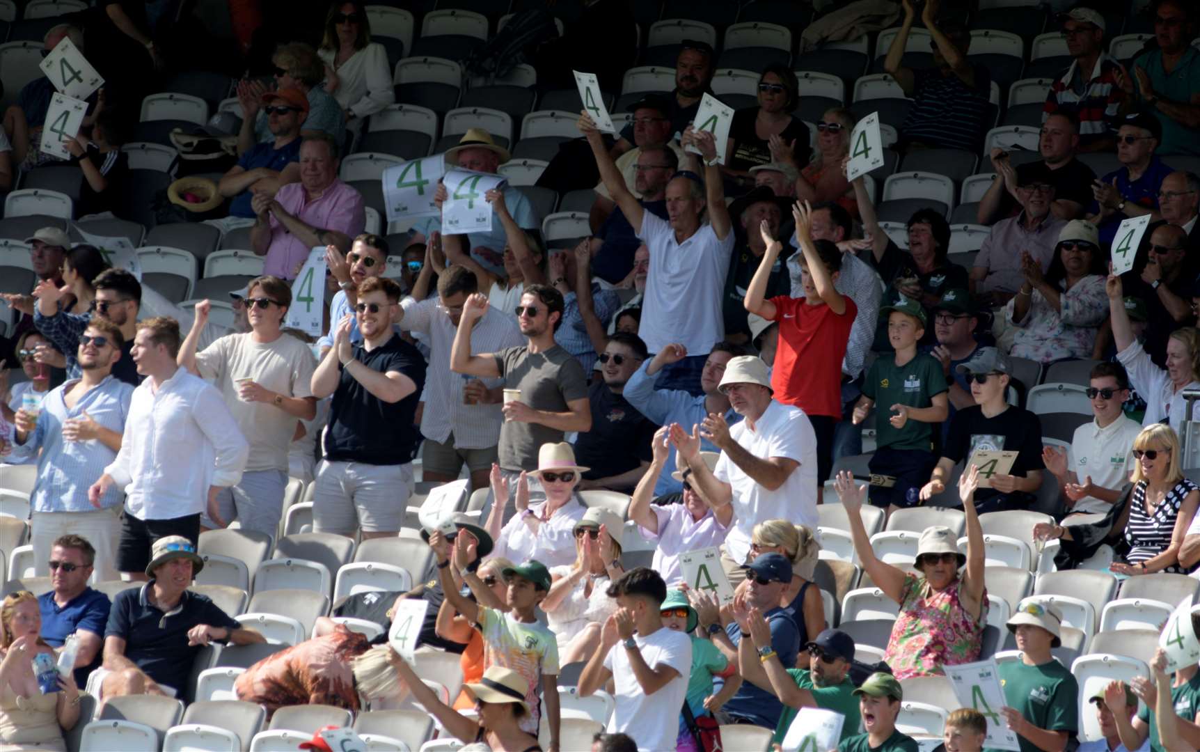 Leeds & Broomfield supporters get behind their team at Lord’s. Picture: Barry Goodwin