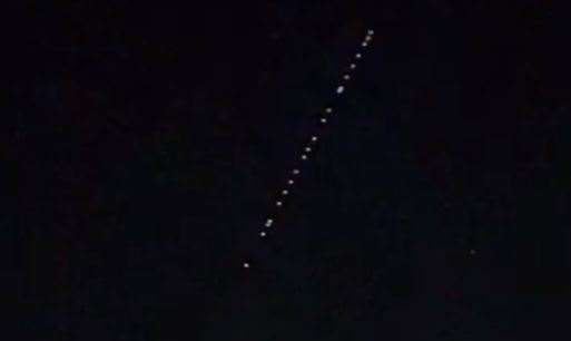 The satellites were pictured over Radnor Park, Folkestone last October. Picture: Lauren Bailey