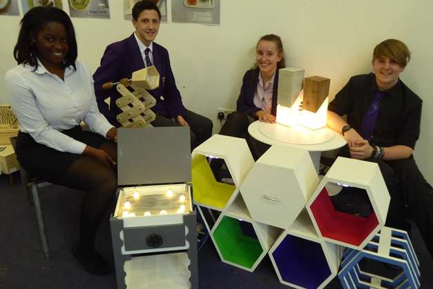Project Luminescence from Chislehurst and Sidcup Grammar School: Jess Matola, Esam Yahouni, Sophie Roads and Kieran Reeves.