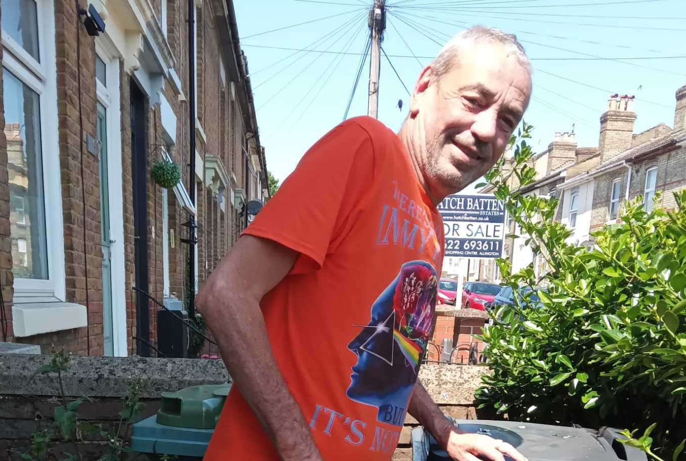 Dave Freiter is planning to keep a colony of bees which appeared in the garden of his home in Bower Street, Maidstone