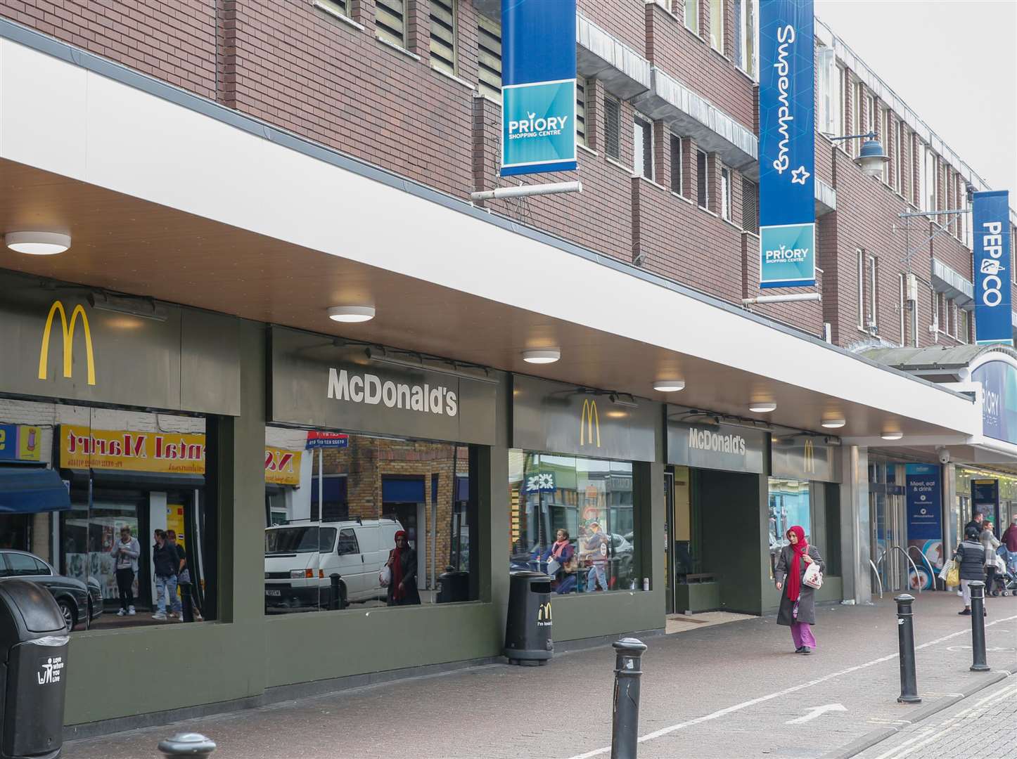 Firecrackers were let off inside McDonalds in Spital Street