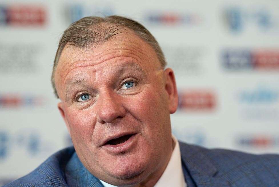 Gillingham manager Steve Evans hasn't given up on the play-offs despite his angry reaction to Wimbledon defeat Picture: Ady Kerry