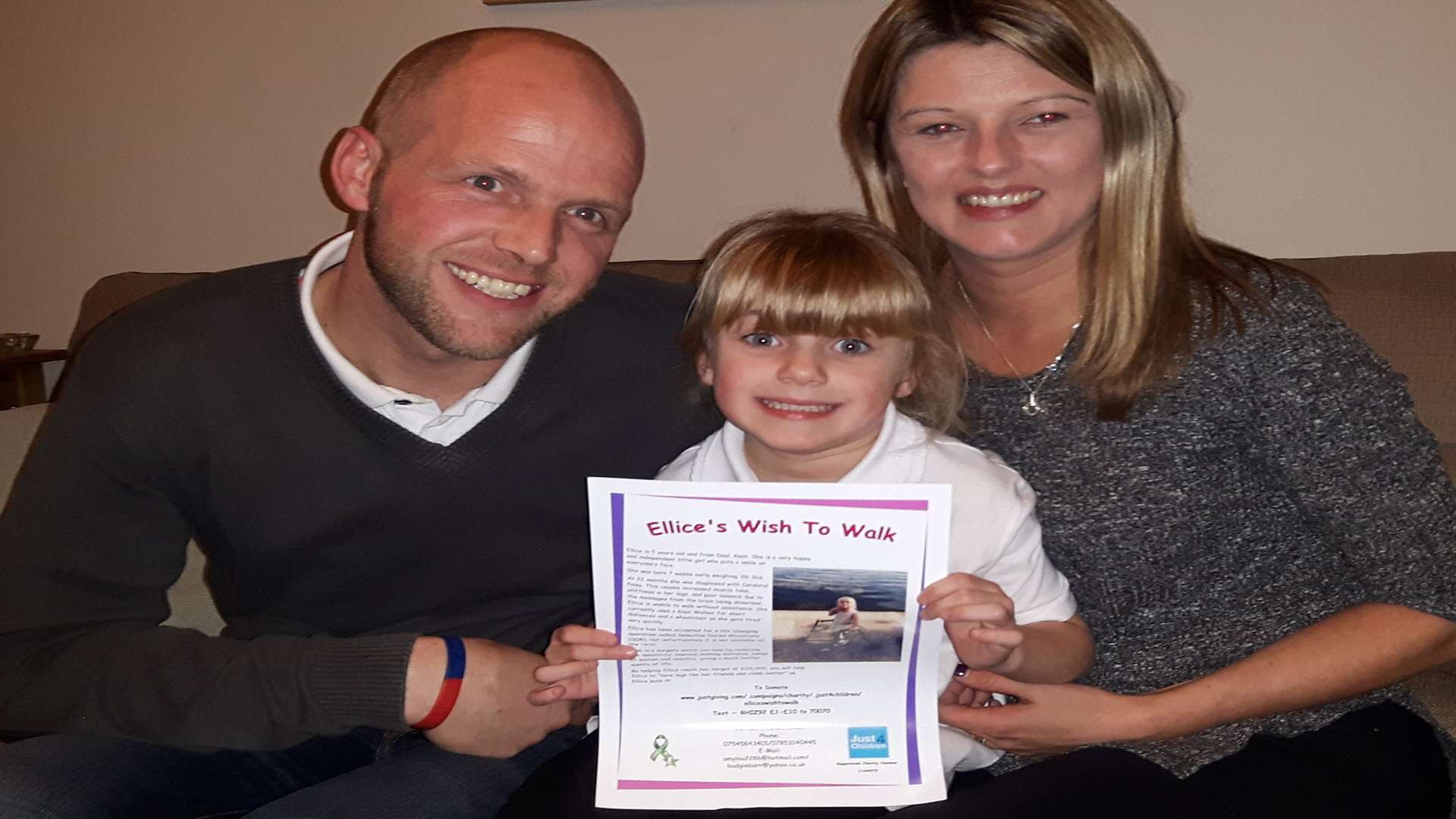 Joe and Amy Barr have launched an appeal to raise £65,000 for life changing SDR surgery for their daughter Ellice