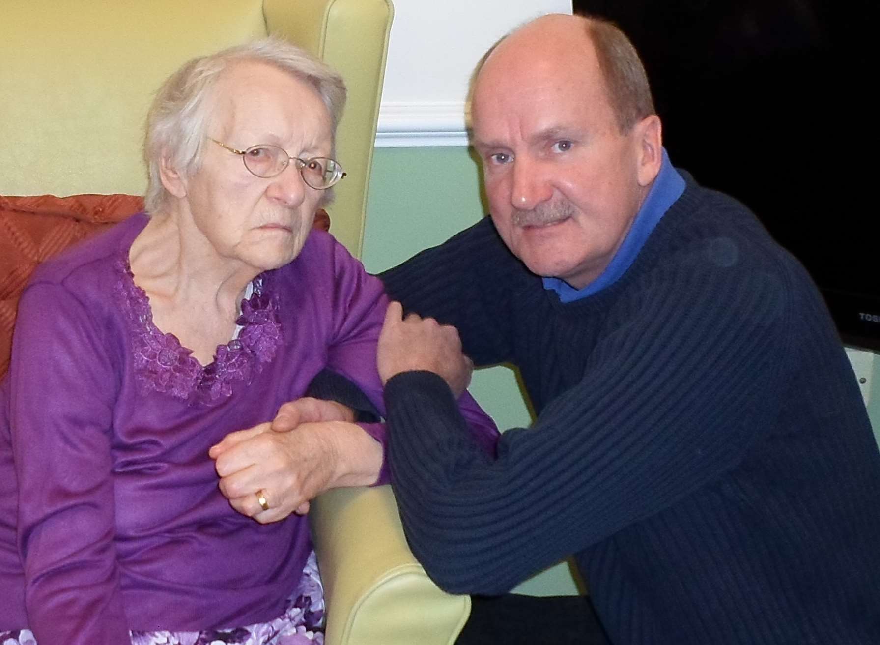 Eileen Berry, pictured with son Simon, moved into St Martin's care home, Larkfield, on what her family understood was a home for life basis
