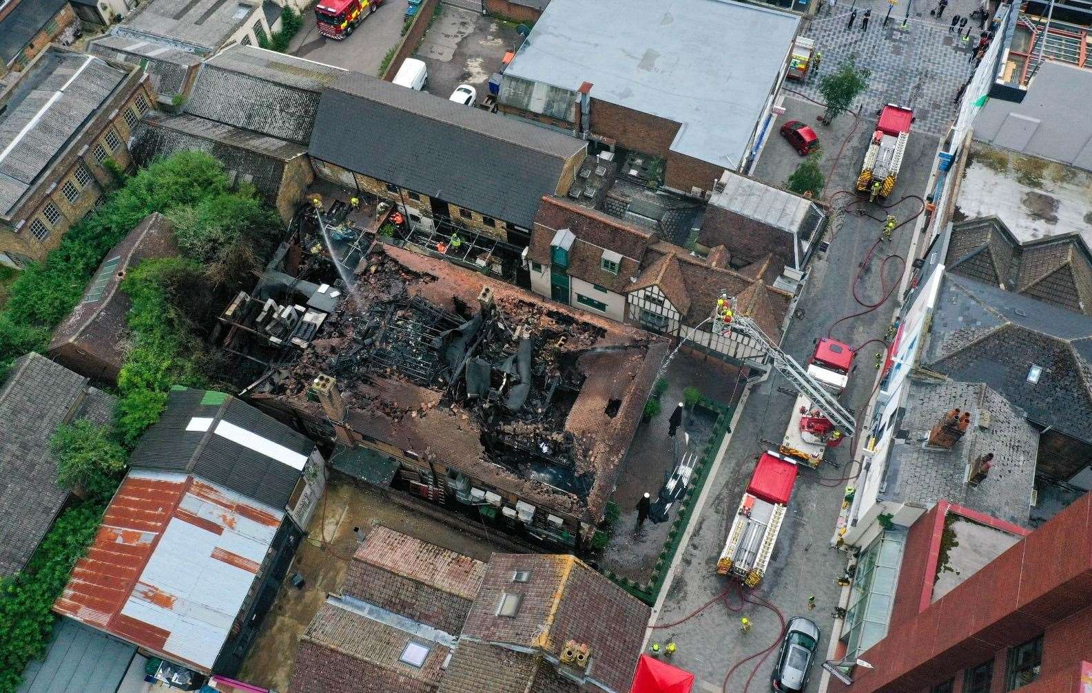 15 fire engines were at the scene at its height. Pictures: UKNiP