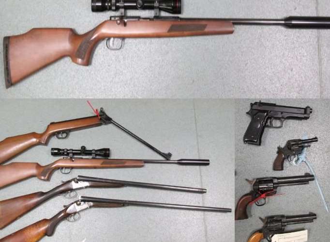 Weapons seized during the last amnesty in 2014. Picture: Kent Police