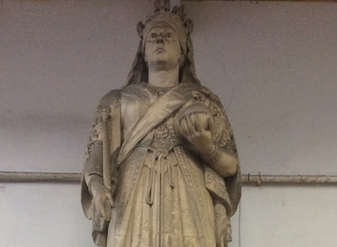 The Queen Victoria Statue is on display in Gravesend