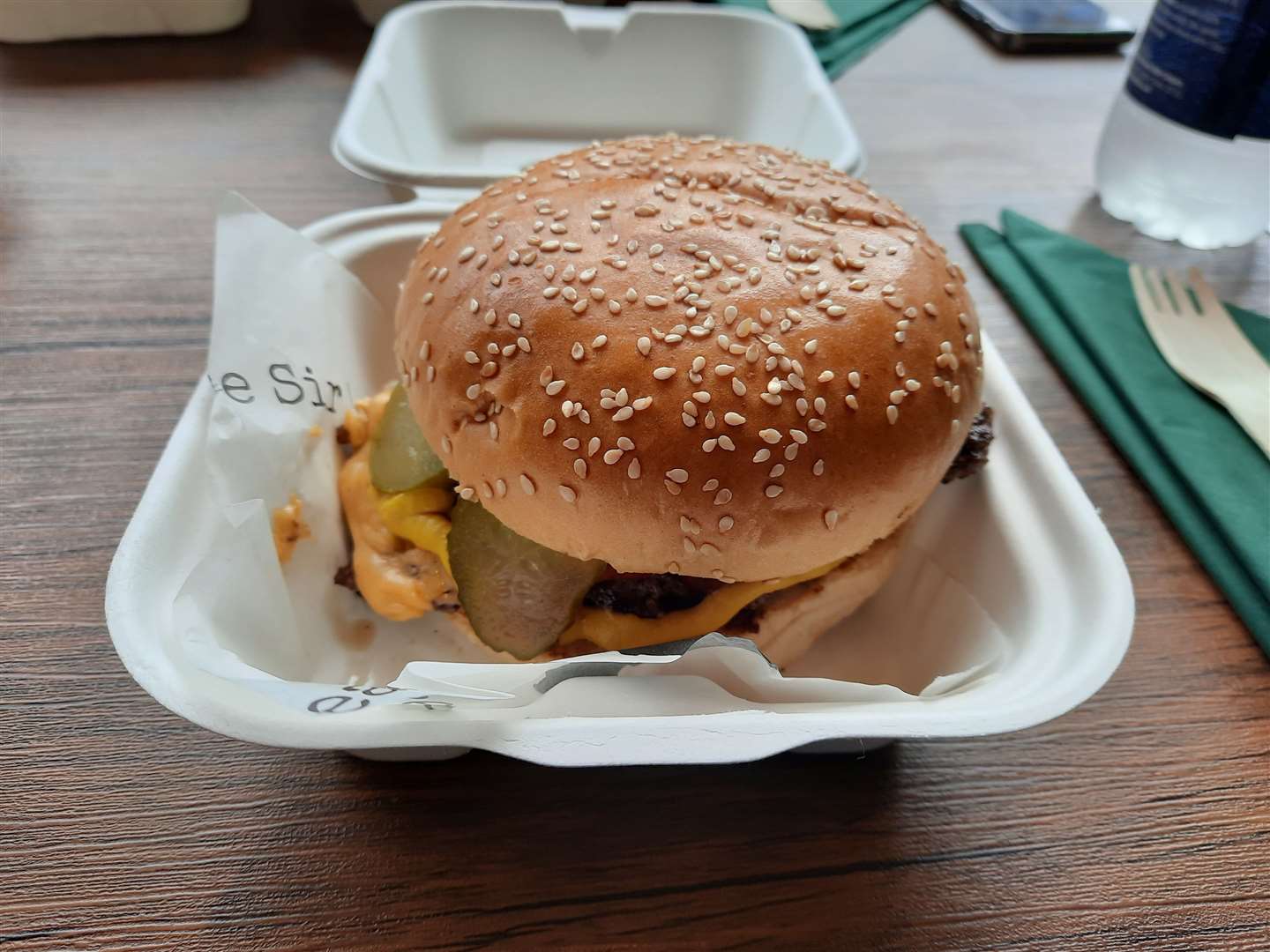The "Mash" burger served to our reporter during his visit to Please Sir! in Broadstairs