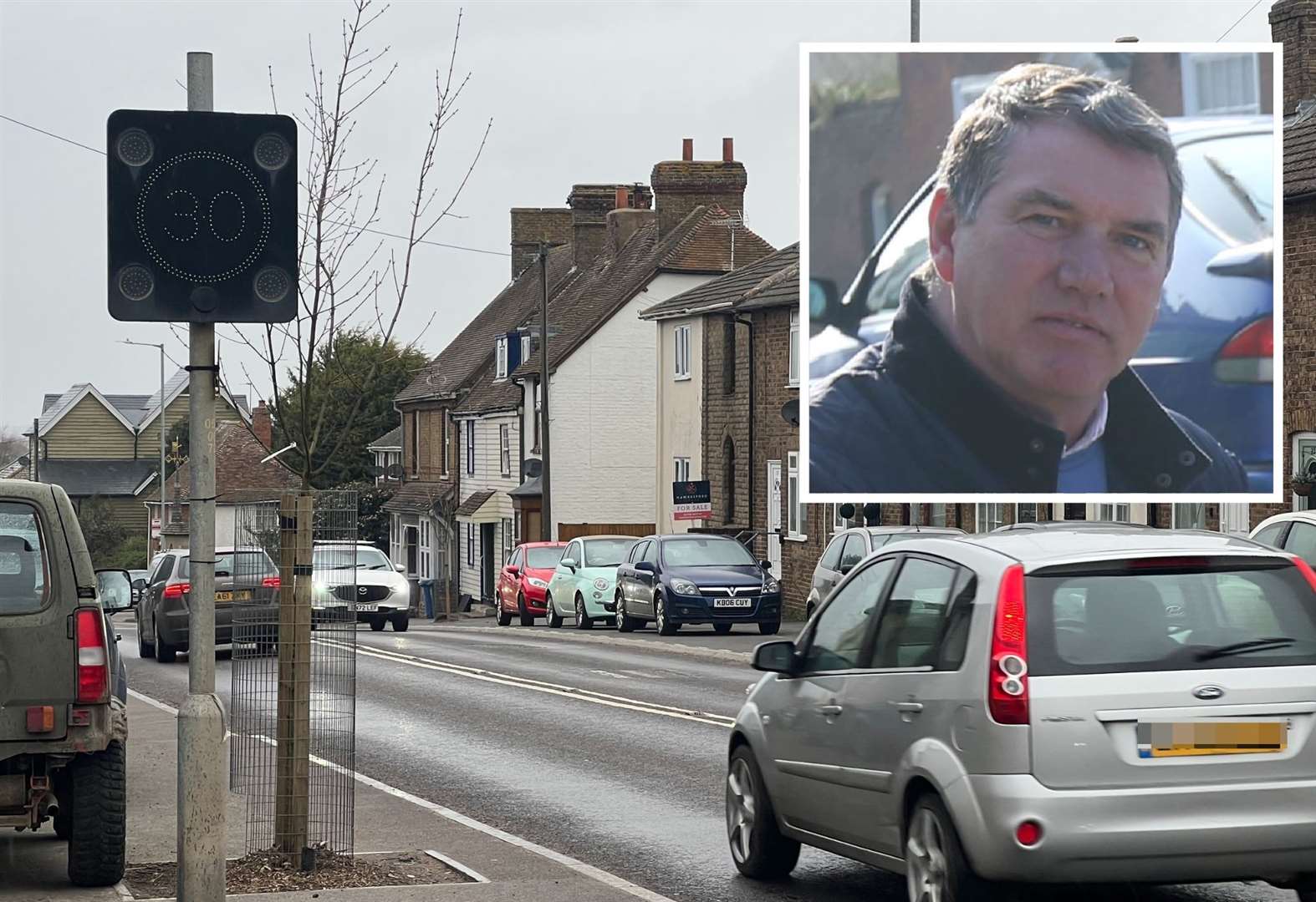 Cllr Mike Whiting is calling for speed cameras along London Road in Teynham