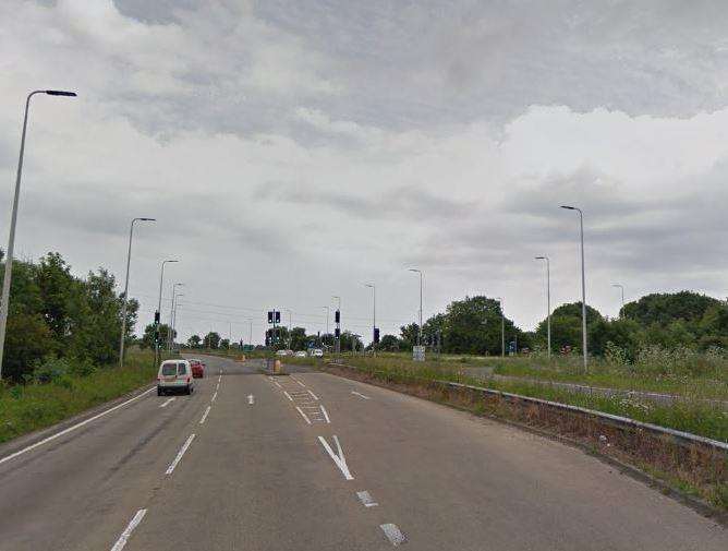 Traffic is reportedly moving slowly in both directions near the Lydden Hill turn off. Picture: Google Street View