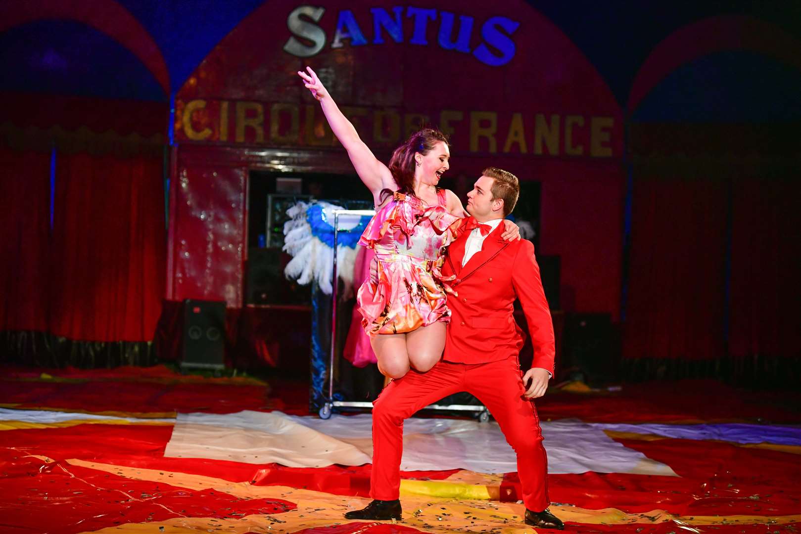 Quick-change act Jenny and Thomas Barrandon at Santus Circus. Picture: Andy Payne