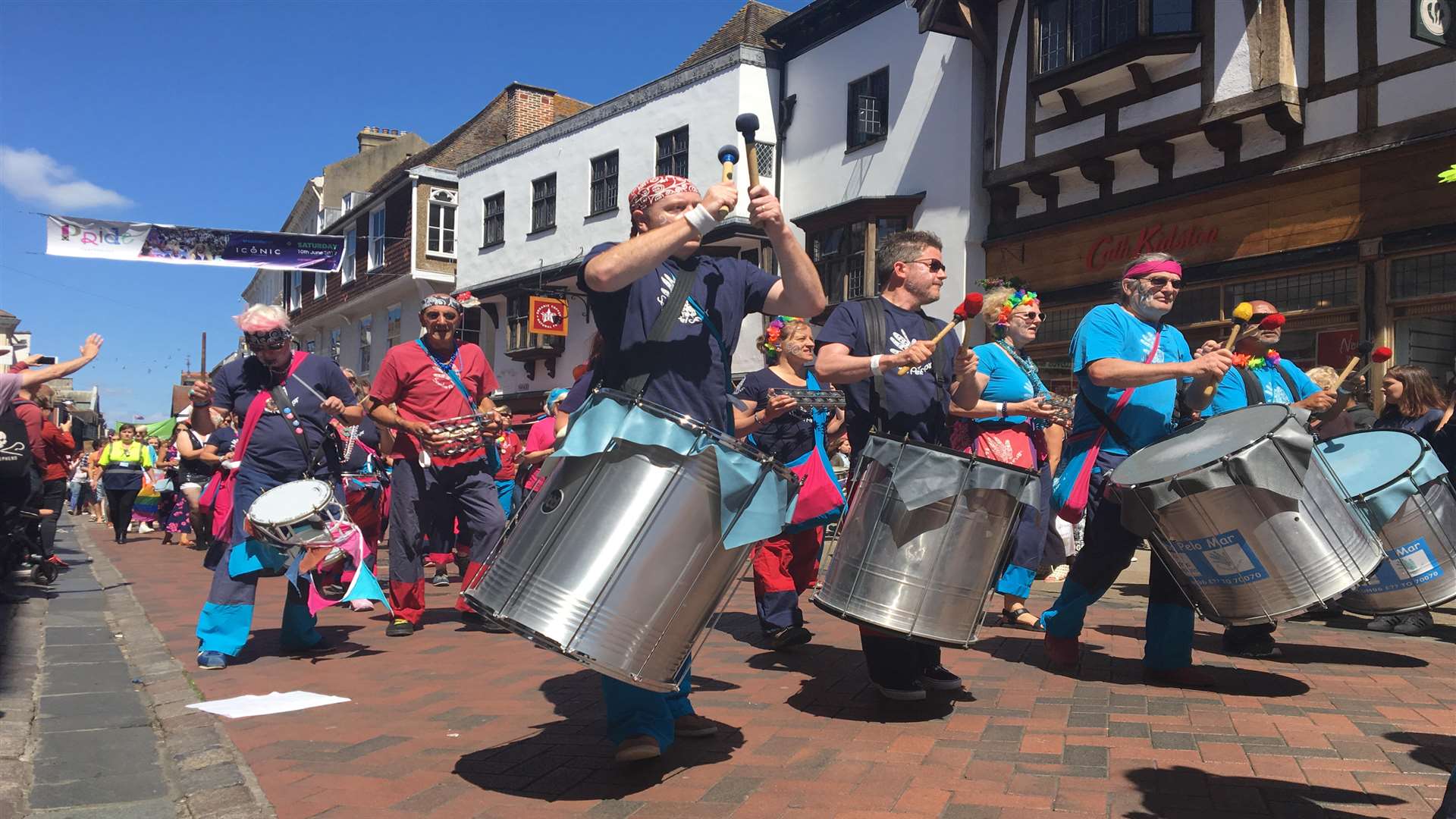 The Pride parade in Canterbury city centre