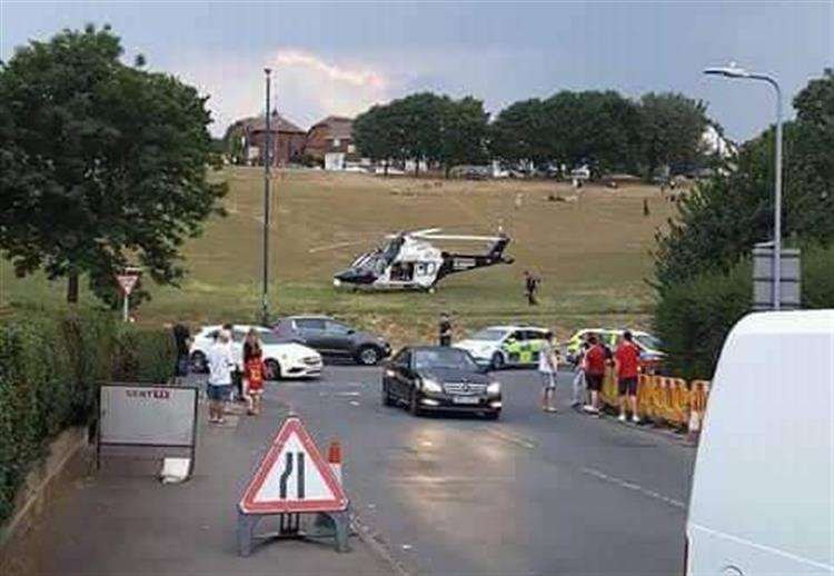 The air ambulance in the area at the time