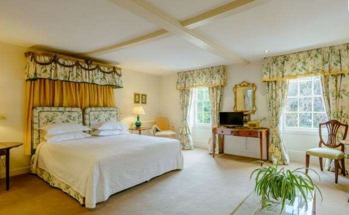 One of the beautifully-appointed guest rooms