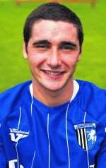 Gillingham youngster Alex Brown who has signed on loan for Whitstable