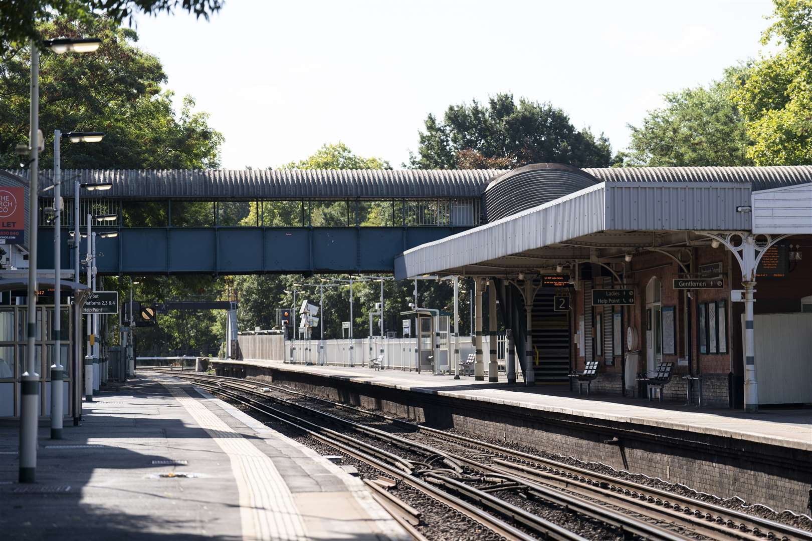 Empty platforms at Wandsworth Common Station in south London during Saturday’s rail strike (Kirsty O’Connor/PA)