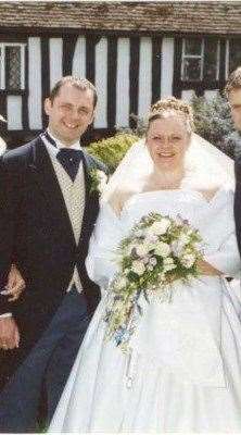 John and Steph Gill on their wedding day 18 years ago