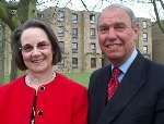 OPPORTUNITY: Monica Eden-Green, Lady Mayoress of Canterbury, with Prof Richard Scase at the launch of the project