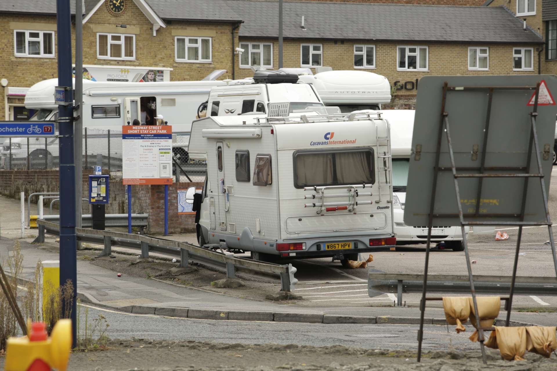 Travellers have set up in the Medway Street car park