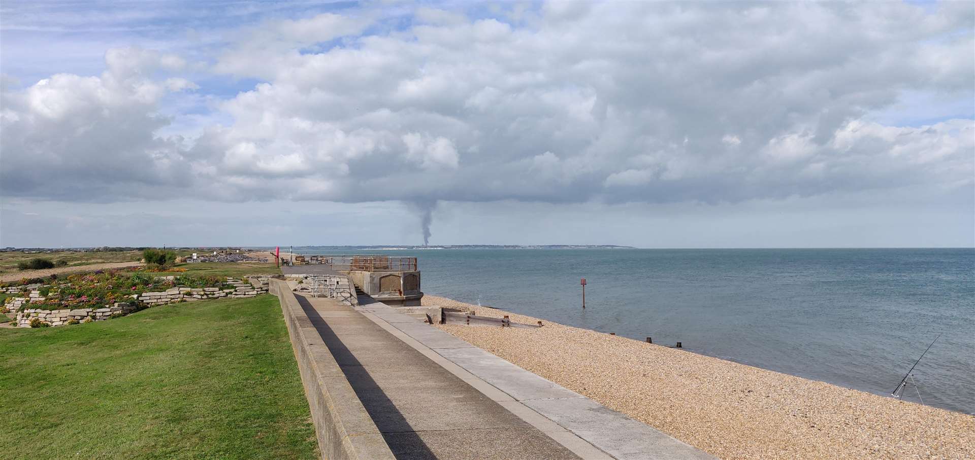 Thick black smoke could be seen from Deal