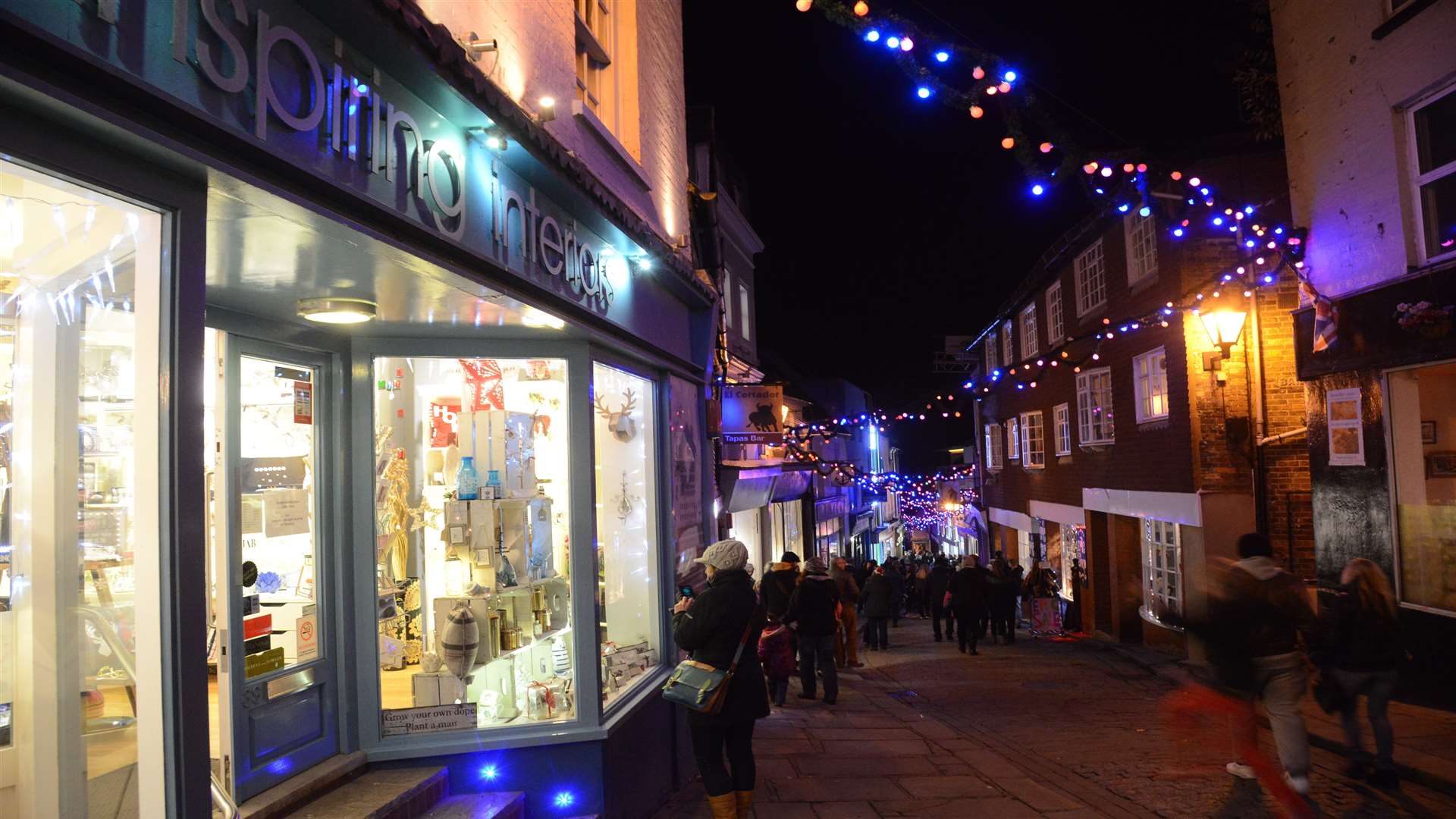 The lights in Folkestone's Creative Quarter
