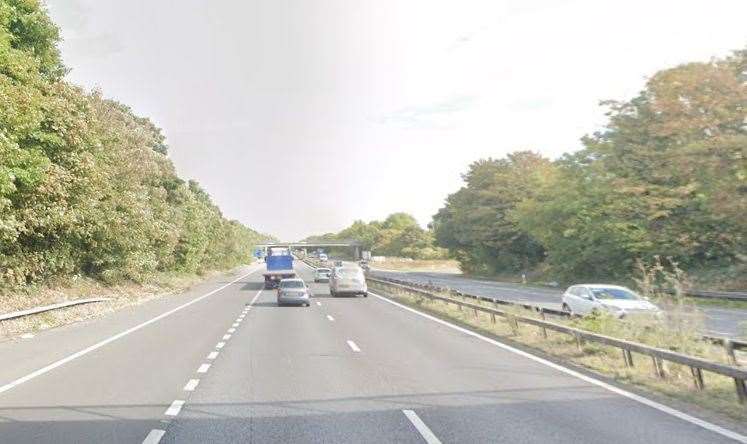 The motorist was seen driving the wrong way down the M2 between junctions 5 and 7. Picture: Stock image/Google